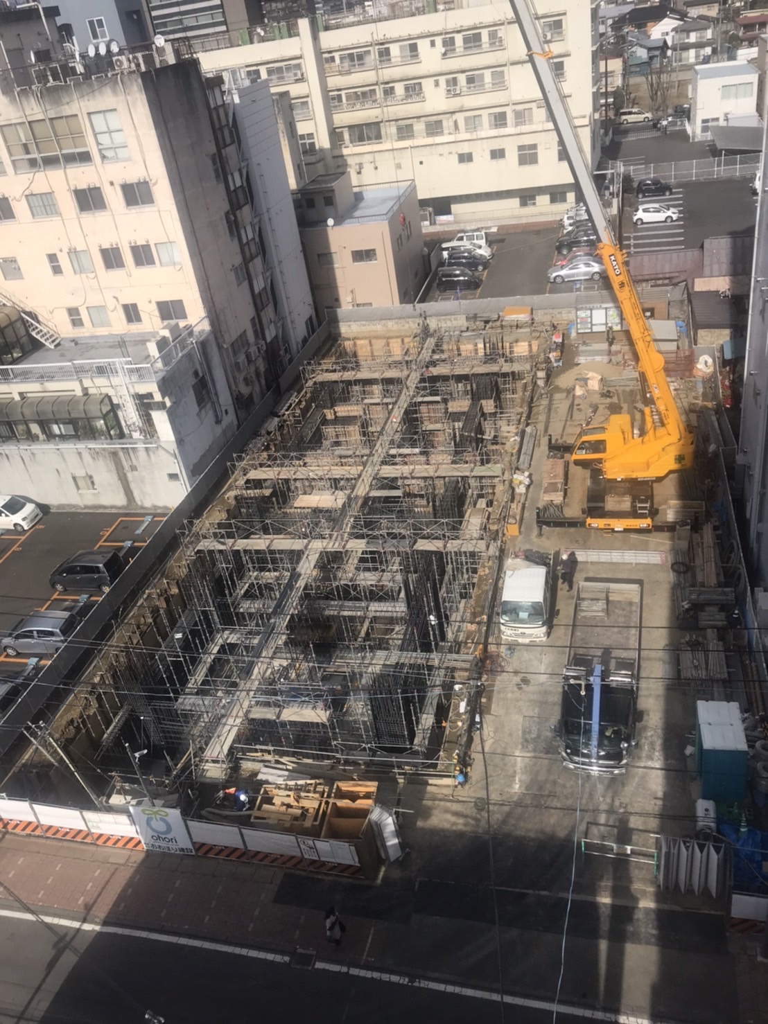 福島市内○○マンション新築工事【仮設・土工・コンクリート工事】