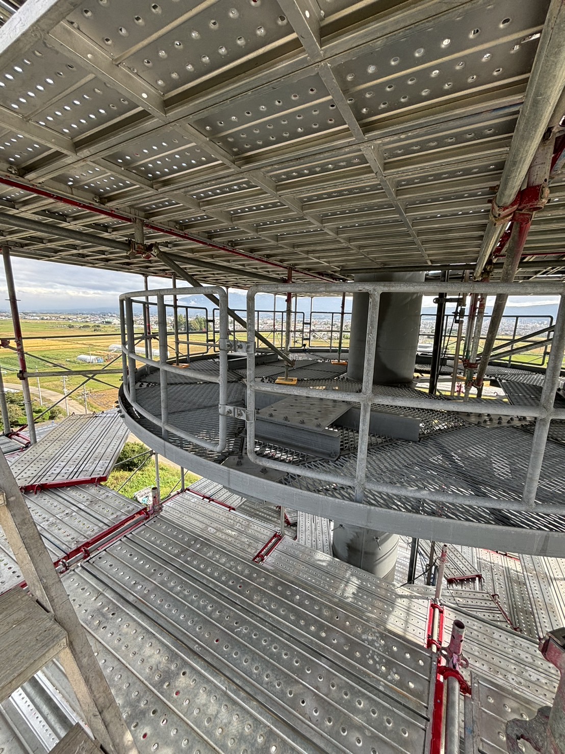 会津○○○局鉄塔塗装工事【仮設工事】