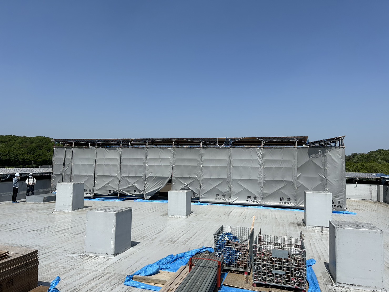 西郷○○ビル外壁改修工事【仮設工事】