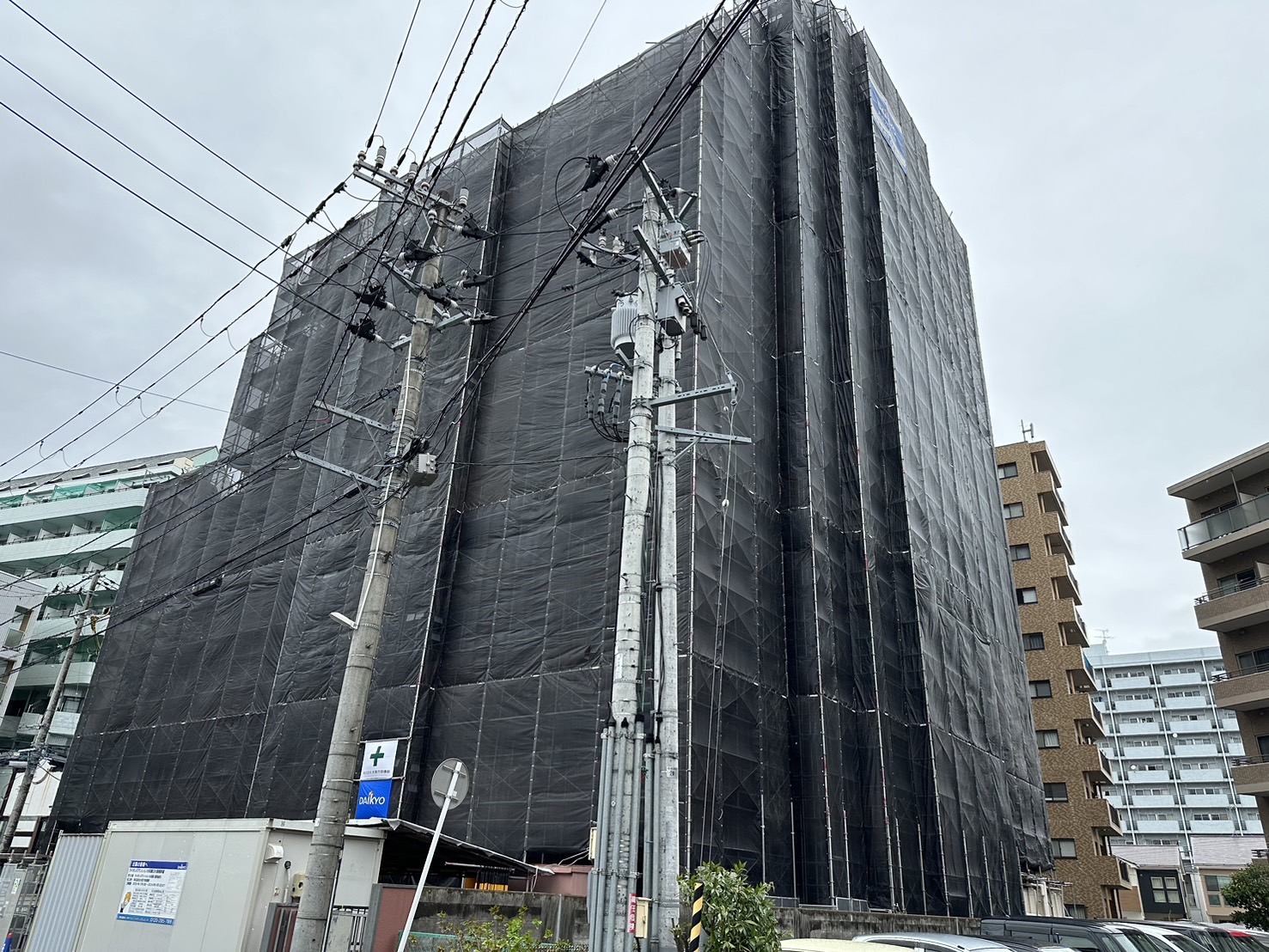 仙台市○○町マンション大規模修繕工事【仮設工事】