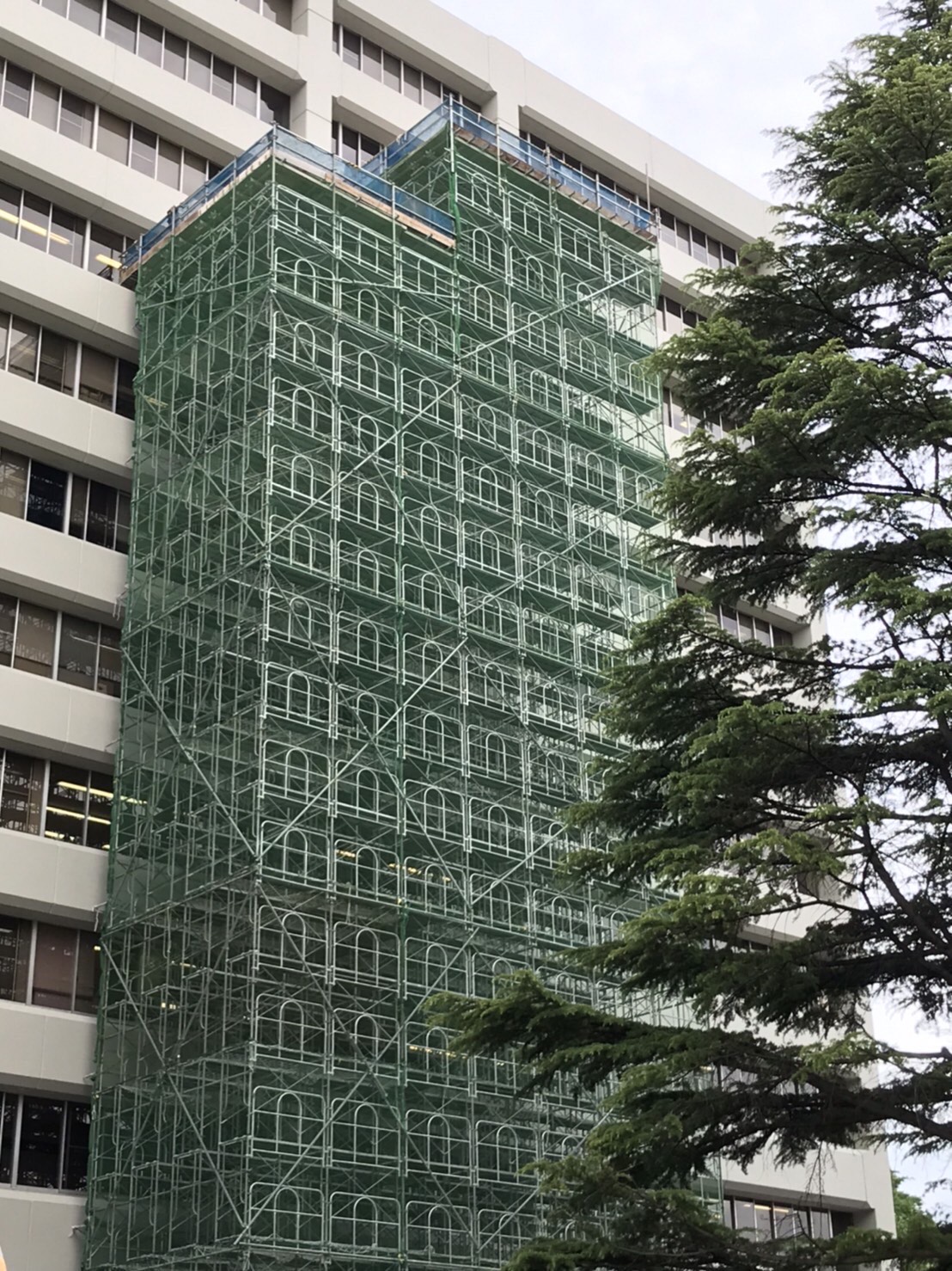 ○○県西庁舎免震化建築工事【仮設工事】