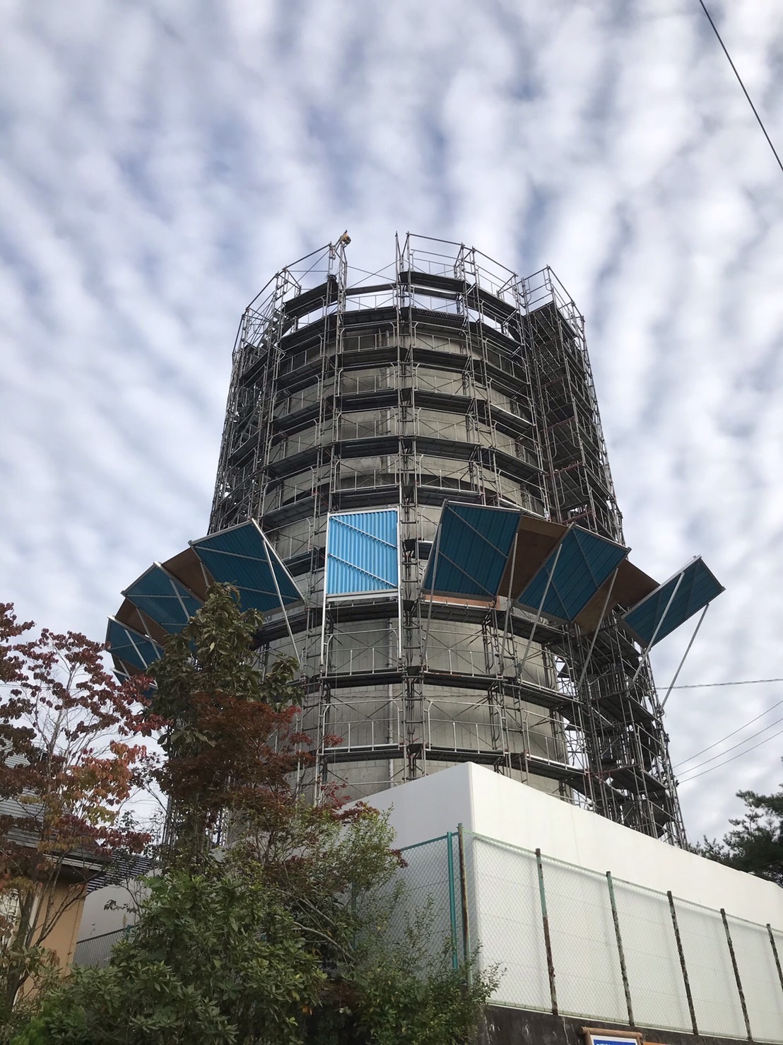 ○○○高架水槽施設撤去 工事【仮設工事】