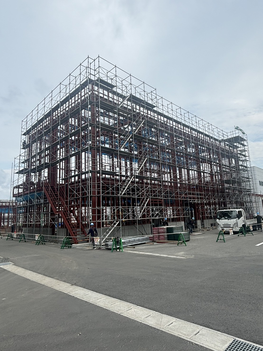 米沢市内某工場ボイラー棟新築工事【仮設工事】