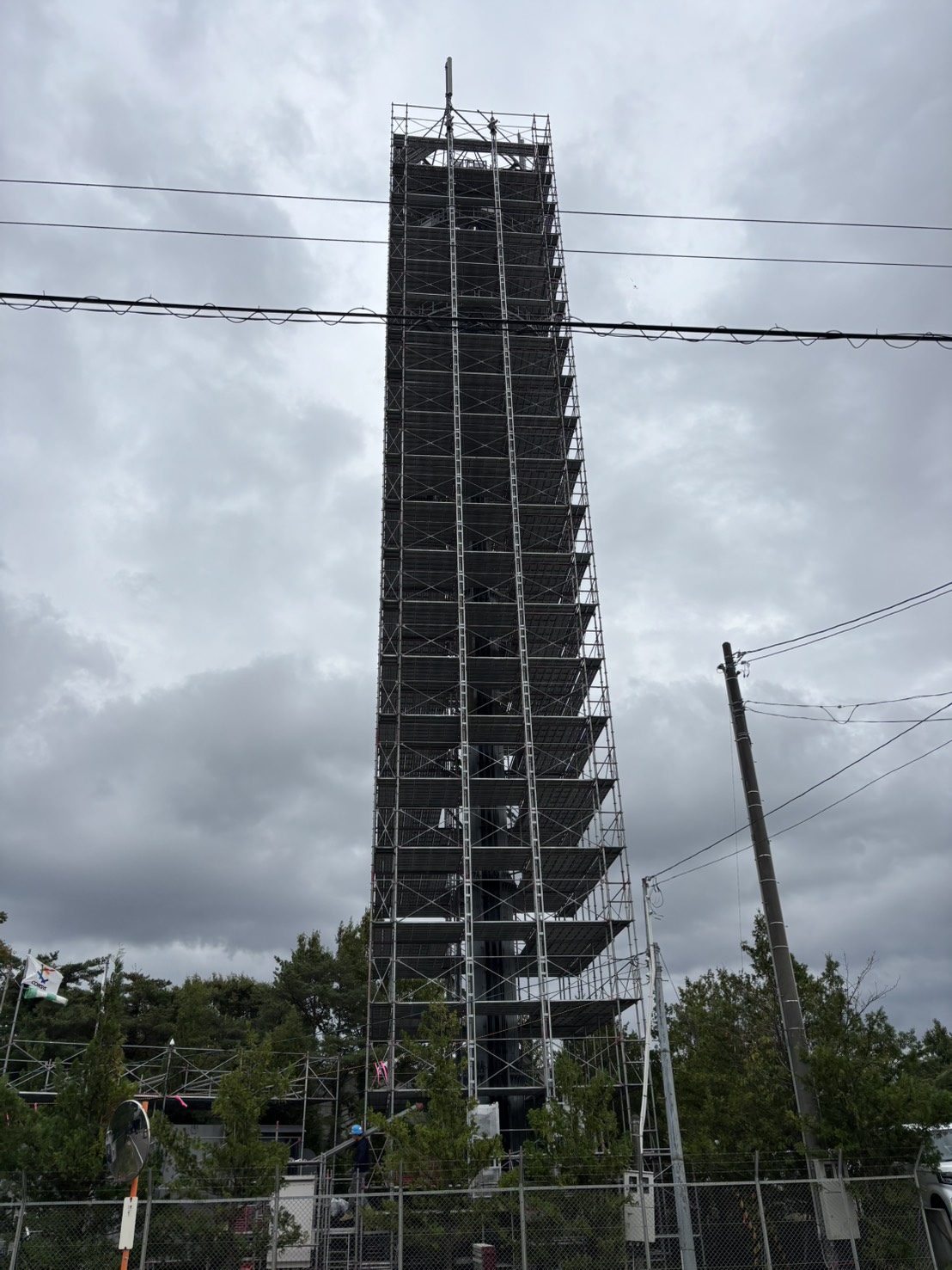 ○○川鉄塔塗装工事【仮設工事】