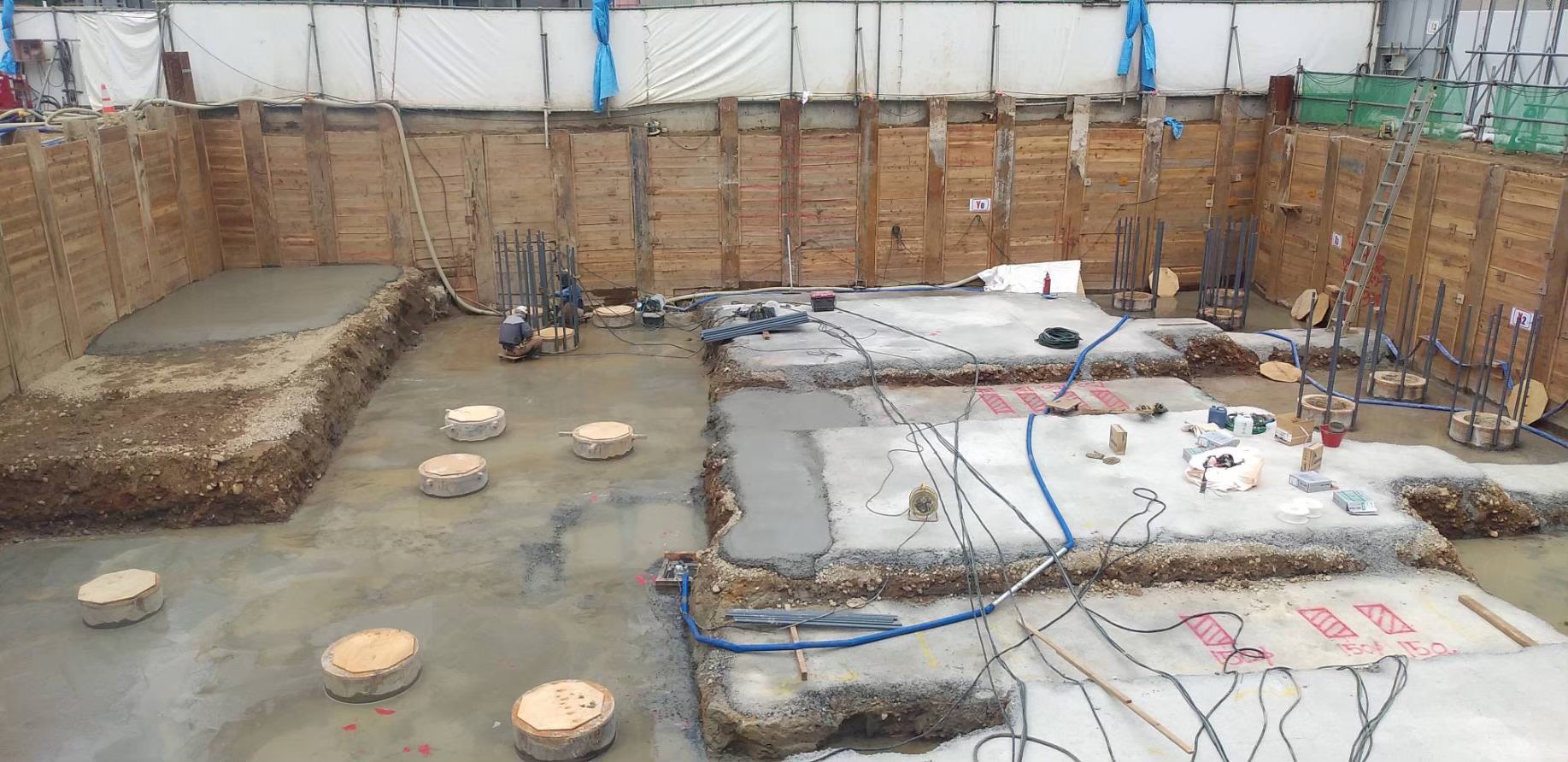 福島市内○○マンション基礎工事【仮設・土工・コンクリート工事】